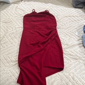 Windsor Burgundy Asymmetrical Dress